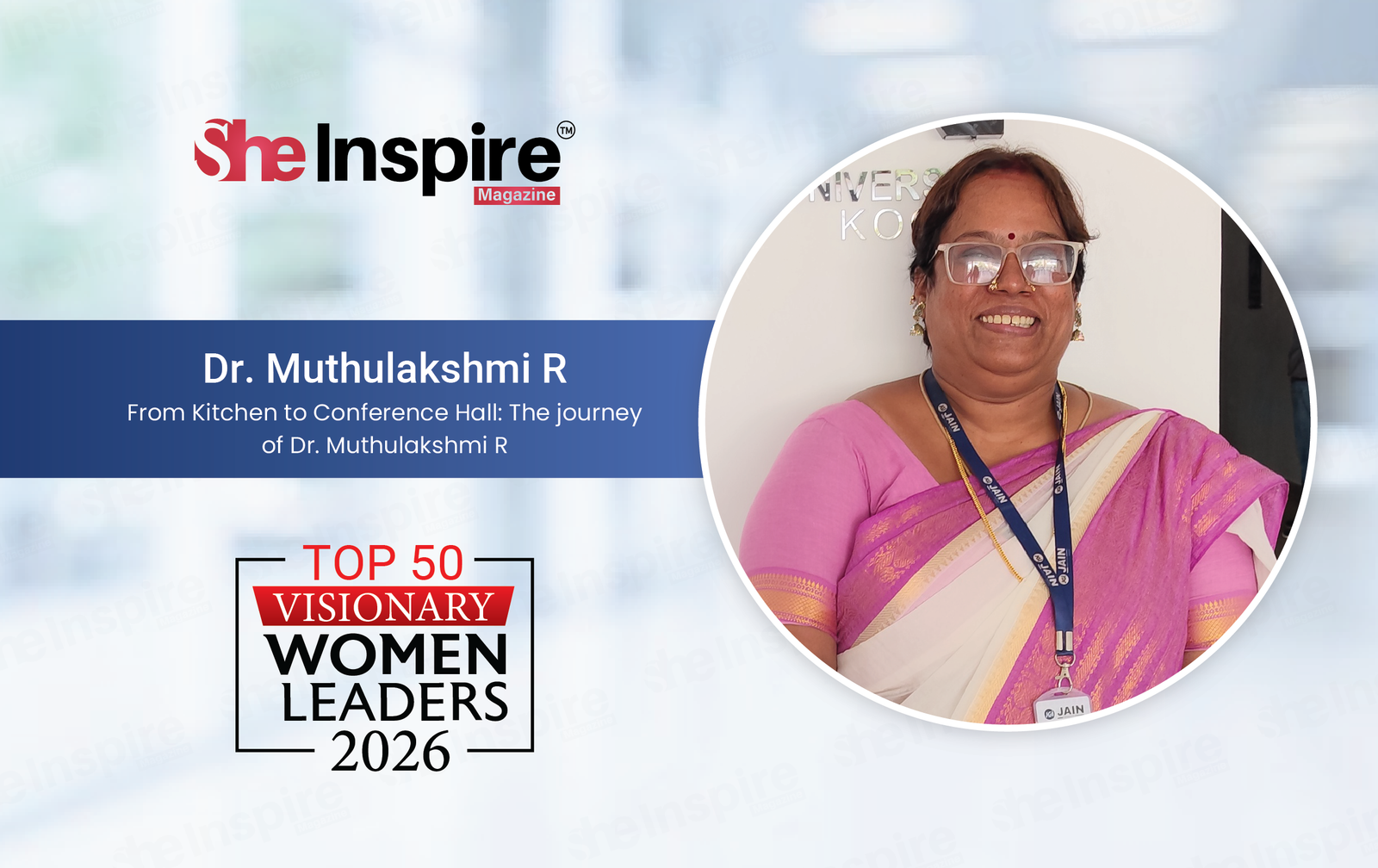From Kitchen to Conference Hall: The journey of Dr. Muthulakshmi R